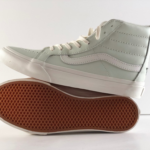 Vans Unisex Sk8-Hi Slim Zip Leather Skate Shoes. - Picture 2 of 8